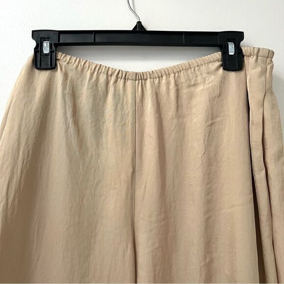 Vince Drapey Culotte Wide Leg Pull on Cropped Pants in Champagne Maiz Sz 12 NWT - Picture 5 of 9